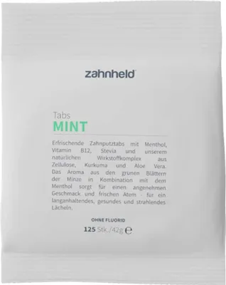 Obrázok produktu pre Zubná pasta tabs - Mint B12 bez fluoridu 125 ks.