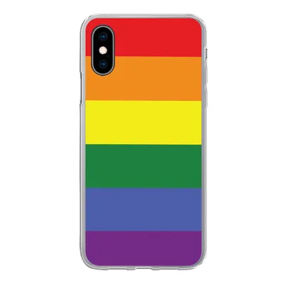 Produktbild von MuchoWow® Handyhülle Schutzhülle Hülle für iPhone X Regenbogen - Stolz - Regenbogenfahne Silikon Softcase Handy Hülle - Handyhülle