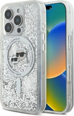 Obrázok produktu pre Puzdro Karl Lagerfeld Liquid Glitter Karl & Choupette Head Magsafe Na Iphone 16 Pro Max - Prehľad