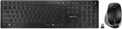 Immagine prodotto di Cherry DW 9500 SLIM, senza fili, RF senza fili + Bluetooth, interruttore a forbice, QWERTY, nero, grigio, mouse