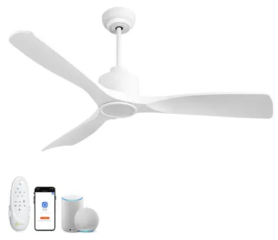 Deckenventilator 132 cm mit LED, Fernbedienung, DC-Motor, 6 Stufen