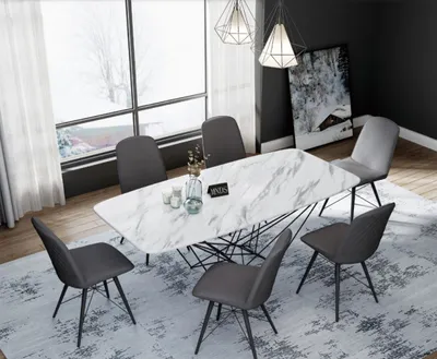 Produktbild von Design Tisch Esstisch Metall Tische Büro Konferenz Esszimmer Essbereich Designer
