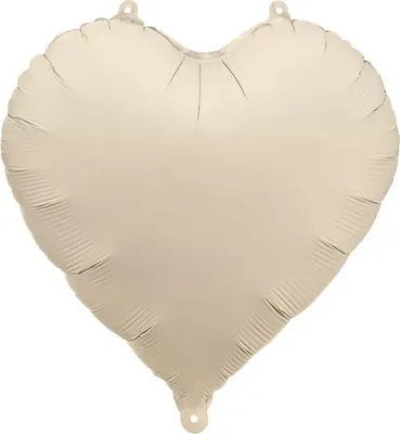 Produktbild von Folienballon Herz Hellbeige 45cm