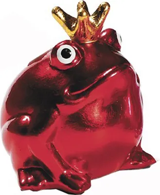 Produktbild von Spardose Froschkönig mit Krone Keramik  Rot Deko Dekoration