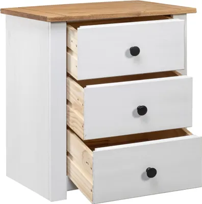 Obrázok produktu pre vidaXL Nočný stolík biely 46 x 40 x 57 cm Panama Pine
