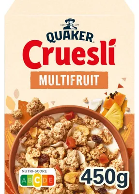 Immagine prodotto di Quaker Cruesli Multifruit Muesli 450g – Colazione croccante e fruttata