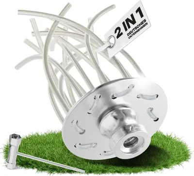 Produktbild von Mähen & Pflaster reinigen,Unkrautbürste Nylonbürste Wildkrautbürste für Motorsense + Montageset,2in1 Unkrautbürste Freischneider