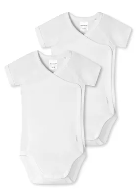 Produktbild von Schiesser Babys Unisex 2PACK Wickelbodies 1/2 weiss 050  PAK