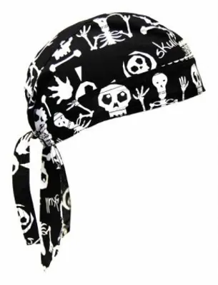 Produktbild von Bandana cap skull show, Kopftuch mit Totenkopf, Bandana headscarf with skulls, Pañuelo pañuelo con calaveras, Foulard bandana avec des crânes