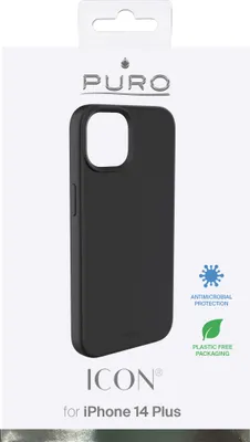 Produktbild von PURO IPC1467ICONBLK, Cover, Apple, iPhone 14 Plus, 17 cm (6.7"), Schwarz