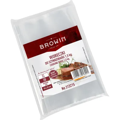 Produktbild von Beutel für 1,5 kg Schinkenkocher(20 Stück) – 18 x 32 cm Hitzebeständig bis 90°C – Reißfest & Lebensmittelecht – ideal hausgemachten Schinken & Fleisch