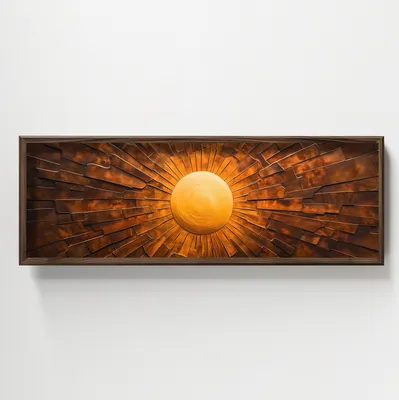Produktbild von Wallity, HUM033, Dekoratives gerahmtes MDF-Gemälde, Mehrfarbig, 100 % MDF, 120 x 40 x 3,5 cm