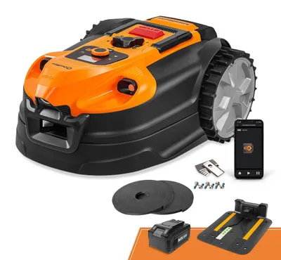 Robot-Rasenmäher ohne Begrenzungskabel, bis 800 m², 4-Ah-Akku