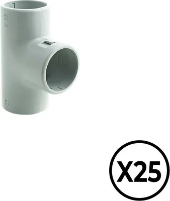 Produktbild von PVC-inspektionshülse mit Tülle Ø 20 mm, Grau, 25 Stück