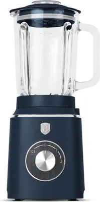 Image de Berlinger Haus 1000W Blender de table avec bocal en verre de 1,5L, fonction Smoothie et broyeur glace, lames en acier inoxydable, protection contre la surchauffe, bleu mat
