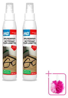 Produktbild von 2 x HG Brillenreiniger für glasklare Gläser - 125 ml - Sparpackung - 2 Stücke