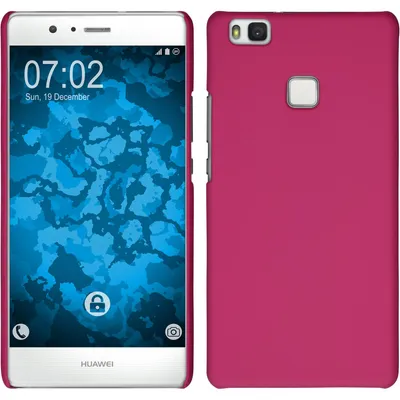 Produktbild von PhoneNatic Case kompatibel mit Huawei P9 Lite - Hülle pink gummiert Hard-case + 2 Schutzfolien