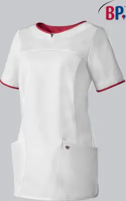 Produktbild von BP® Schlupfkasack für Damen weiß/koralle, Gr. Sn