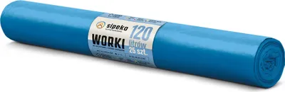 Zdjęcie produktu dla LDPE Worki na śmieci SIPEKO 120L 25szt. NIEBIESKIE