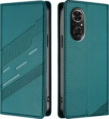 Produktbild von Hülle für Huawei Nova 9 SE/Honor 50 SE, Kunstleder Brieftaschen Handyhülle mit Kartenfach und Standfunktion Grün