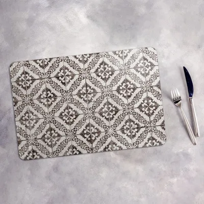 Produktbild von Tischset 6x45x30 cm + 6x10fi cm Platzset Tischmatte Platzmatte Untersetzer - Ornamente Abstrakt