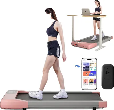 Immagine prodotto di Tapis roulant, motore da 2,5 CV, velocità regolabile 1-6 km/h, rosa
