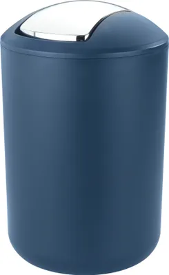 Produktbild von Kosmetikeimer mit Schwingdeckel, Badmülleimer bruchsicher Blau 6,5 Liter