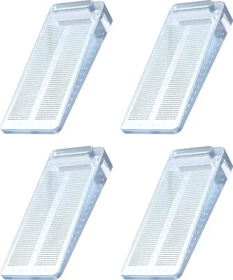 Produktbild von Türstopper, Yosemy 4 Stück Gummi Türkeil Rutschfest Höhenverstellbar Fensterstopper Keil, Ungiftig Kein Unangenehmer Geruch,Verwendet auf Badezimmer, Balkontür, Kinderzimmer(Transparent)