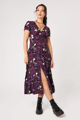 Produktbild von Hell Bunny Mittellanges Kleid Damen DEADLY BOUQUET DRESS multicolor 4XL