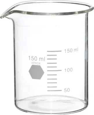 Produktbild von Glasvase Laborglas h. 11cm Ø 9cm | Becherglas