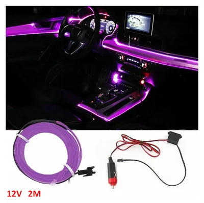 Obrázek produktu pro LED světelná lišta do interiéru pro palubní desku, fialové světlo, 12 V, 2 m, ambientní osvětlení
