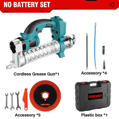 Produktbild von Elektrische Fettpresse - Akkufettspritze - Bürstenloser Motor - Kabellos - Ohne Akku - Kompatibel mit 18 V Akku - Handgerät - Pink/Schwarz