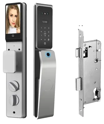 Produktbild von Gesichtserkennungstürschloss, 8 Entsperrmöglichkeiten, Smart Home-kompatibel, 22 240(5085)Einsteckschloss