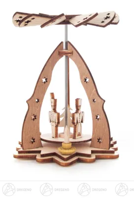 Produktbild von Pyramide Wärmespiel mit Engel und Bergmann  Breite x Höhe x Tiefe 7 cmx10 cmx7 cm NEU