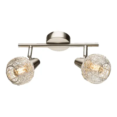 Obrázek produktu pro Stropní svítidlo CARIER 2xE14/40W, saténový nikl D: 250, Š: 95, V: 150, patice E14, stmívatelné