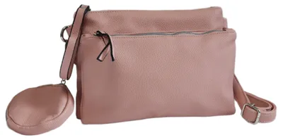 Produktbild von irisaa 3 in 1 Umhängetasche Damen, Klein Crossbody Bag mit abnehmbarem Münzbeutel & Schultergurt, Schultertasche Handtasche für Alltag, Reise & Party