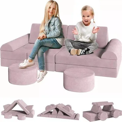 Produktbild von Boleen – Kinderspielbank – Kindersofa – 143x45x70cm – Modulares Kindersofa – Playcouch – Inklusive Kissen