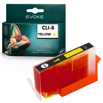 Immagine prodotto di Cartucce di inchiostro compatibili per stampante Canon CLI8 0623B, colore giallo, capacità 14 ml, compatibili con i modelli PIXMA IP3300, IP3500, IP4200, IP4200X e IP4303, Immagine generata dall'IA