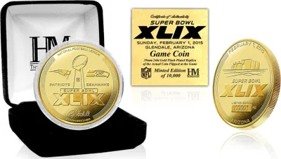 Produktbild von Super Bowl XLIX Gold Flip Coin NFL Münze 39mm, vergoldet