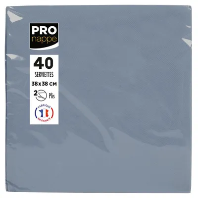 Image de PROnappe SV623830I PROnappe Serviettes de table, 380 x 380 mm, gris