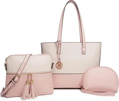 Produktbild von Miss Lulu Damen Handtasche 3 Stück Sets Henkeltasche Shopper Tote Umhängetasche
