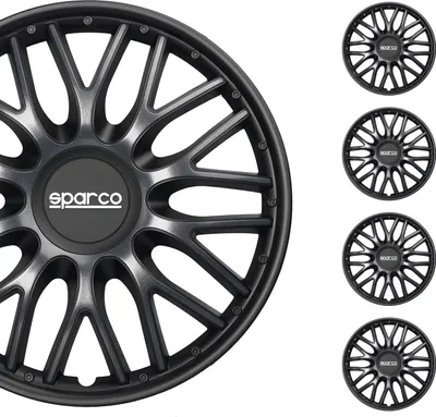 Zdjęcie produktu dla Kołpaki Sparco 16 cali Roma szary czarny 4szt