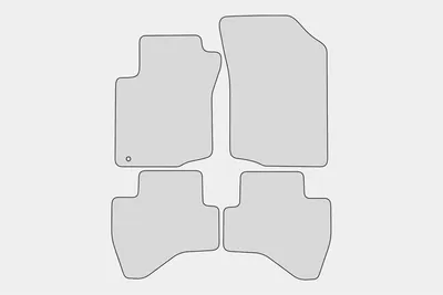 Produktbild von Ganzjahres Fußmatten passend für Toyota Aygo 1 I Bj. 2005-2014, Naht:Schwarz
