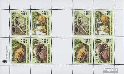 Produktbild von Briefmarken Togo 2010 Mi 3454-3457 Kleinbogen (kompl.Ausg.) postfrisch Weißbauchschuppentier