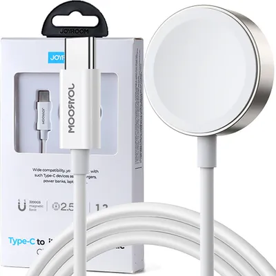 Zdjęcie produktu dla Joyroom Kabel Z Ładowarką Indukcyjną Do Apple Watch 1.2M Biały (S-Iw004)