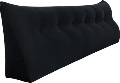 Produktbild von Großes ergonomisches Kopfteilkissen Keilkissen aus Samt, Lesekissen, Keilkissen, Rückenkissen, Ruhekissen, Dekokissen
