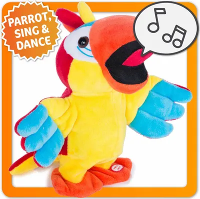 Produktbild von Singender & Tanzender Gockel in Gelb - Lustiges Kuscheltier Huhn mit Sound & Bewegung für Kinder & Erwachsene, Batteriebetrieben, 0,11 kg