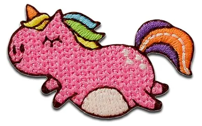 Obrázok produktu pre Mono-Quick Chubby unicorn animal - záplata, nažehlovačka, nažehlovačka, nášivka, záplata, na nažehlenie, veľkosť: 2,5 x 4,2 cm