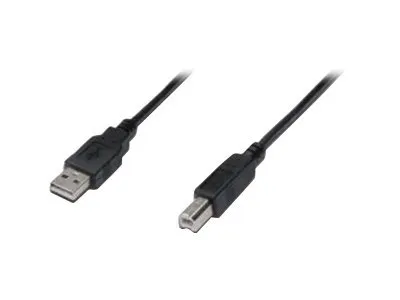 Zdjęcie produktu dla Digitus Kabel połączeniowy USB-A - USB-B, 5m, 5 m, USB A, USB B, USB 2.0, Męska/Męska, Czarny