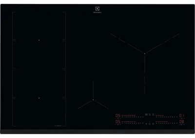 Immagine prodotto di Electrolux EIV85456, Nero, Da incasso, 80 cm, Piano cottura a induzione con zone, VetroVetroceramica, 4 zone